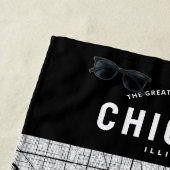 Serviette De Plage Chicago, Illinois City Map + Votre emplacement per (En situation)