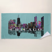 Serviette De Plage Chicago, Illinois couvert de graffiti Beach Towel (Devant)