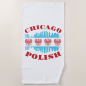 Serviette De Plage Chicago Pologne Pologne Heritage Pride (Devant)