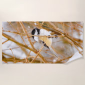 Serviette De Plage Chickadee au plafond noir - Photo originale (Devant)
