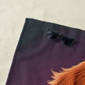 Serviette De Plage Chien à couture irlandais mignon (En situation)