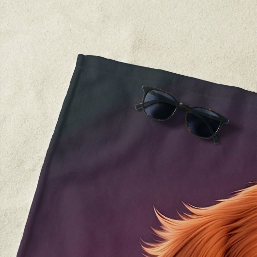 Serviette De Plage Chien à couture irlandais mignon (En situation)