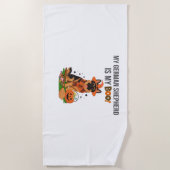 Serviette De Plage Chien à pointer germanique - Halloween Moon Si (Devant)