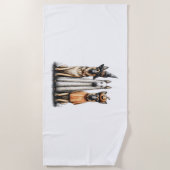 Serviette De Plage Chien berger allemand Halloween Ghost (Devant)