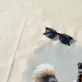 Serviette De Plage Chien berger australien Merle Long Tail (En situation)