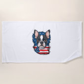 Serviette De Plage Chien Chien Chien Chien Chien Chien Chiot Américai (Devant)