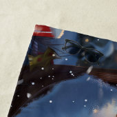 Serviette De Plage Chien Dalmatien Noël Festif (En situation)