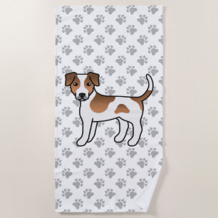 Serviette De Plage Chien danois-suédois marron et blanc Farmdog Chien