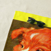 Serviette De Plage Chien de Banjo (En situation)