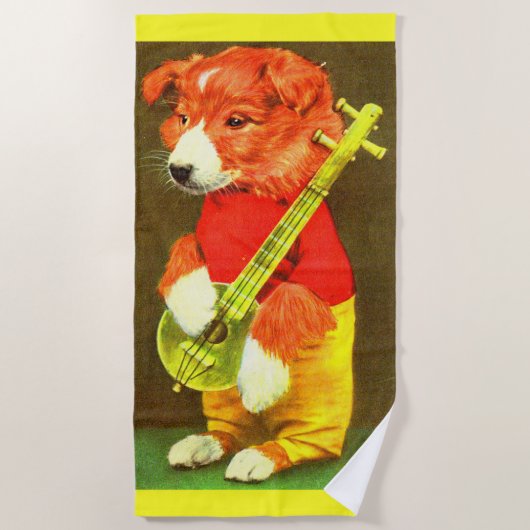 Serviette De Plage Chien de Banjo (Devant)