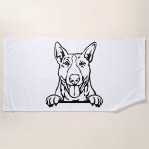 Serviette De Plage Chien de Bull Terrier