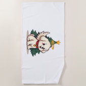 Serviette De Plage Chien de chien d'ange maltais (Devant)