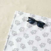 Serviette De Plage Chien de dessin animé Boston Terrier Bringé & Text (En situation)