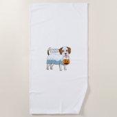 Serviette De Plage Chien de Halloween Beagle Fantôme (Devant)