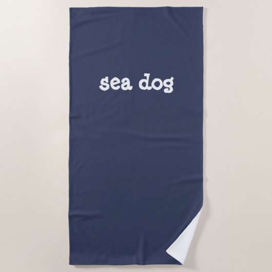 Serviette De Plage chien de mer (Devant)