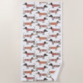 Serviette De Plage Chien de saucisse Dachshund (Devant)