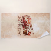 Serviette De Plage Chien de teckel - Doxie (Devant)