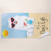 Serviette De Plage Chien d'été de l'Esquimau (Devant)