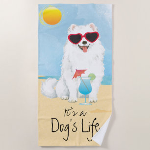Serviette De Plage Chien d'été de l'Esquimau