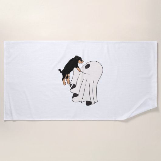 Serviette De Plage Chien d'Halloween Chien Éffrayant (Devant)