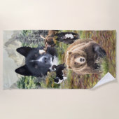 Serviette De Plage Chien d'ours karélien (Devant)