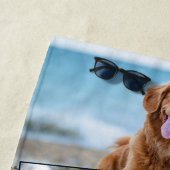 Serviette De Plage Chien élégant Personnalisé Animaux 4 Photo Collage (En situation)