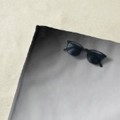 Serviette De Plage Chien géométrique gris (En situation)