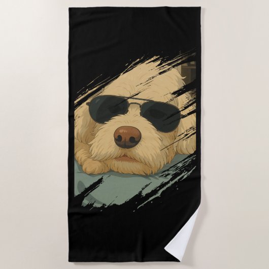 Serviette De Plage Chien Max (Devant)