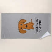 Serviette De Plage Chien mignon de saucisse de bande dessinée de (Devant)