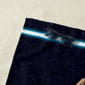 Serviette De Plage Chien Sur Étoiles (En situation)