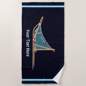 Serviette De Plage Chien Sur Étoiles (Devant)