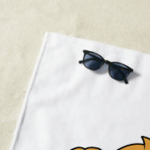 Serviette De Plage Chien surfeur (En situation)