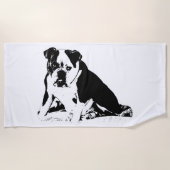 Serviette De Plage Chien-tête Sun Deck Bold (Devant)