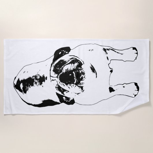 Serviette De Plage Chien-tête Sun Deck Bold (Devant)