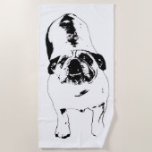 Serviette De Plage Chien-tête Sun Deck Bold (Devant)