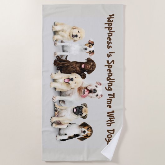 Serviette De Plage Chiens (Devant)