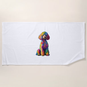 Serviette De Plage Chiens Amoureux des animaux de canicules amusants
