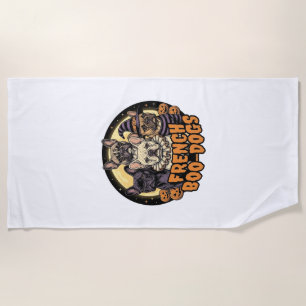 Serviette De Plage Chiens de bouh français Halloween Bouledogue franç