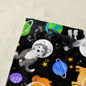 Serviette De Plage Chiens de l'espace Aquarelle Astronaut Chiots (En situation)
