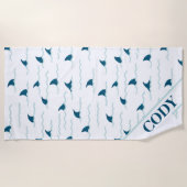 Serviette De Plage Chiens de requin (Devant)