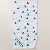 Serviette De Plage Chiens de requin (Devant)