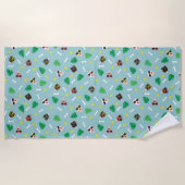 Serviette De Plage Chiens en vacances (Devant)