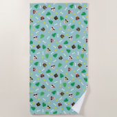 Serviette De Plage Chiens en vacances (Devant)