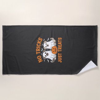 Serviette De Plage Chiens fantômes d'Halloween Pas de farces juste de