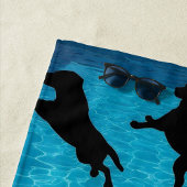 Serviette De Plage Chiens qui nagent