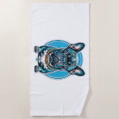 Serviette De Plage Chiffre de taureau français (Devant)