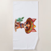 Serviette De Plage Chihuahua  Mexico  Cinco de Mayo  Funny Dog   (3) (Devant)