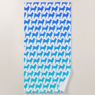 Serviette De Plage Chihuahua Silhouettes Motif