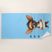 Serviette De Plage Chihuahua vilain (Devant)