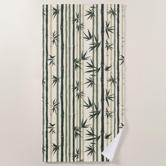 Serviette De Plage Chikurin Zen (Forêt de bambou) (Devant)